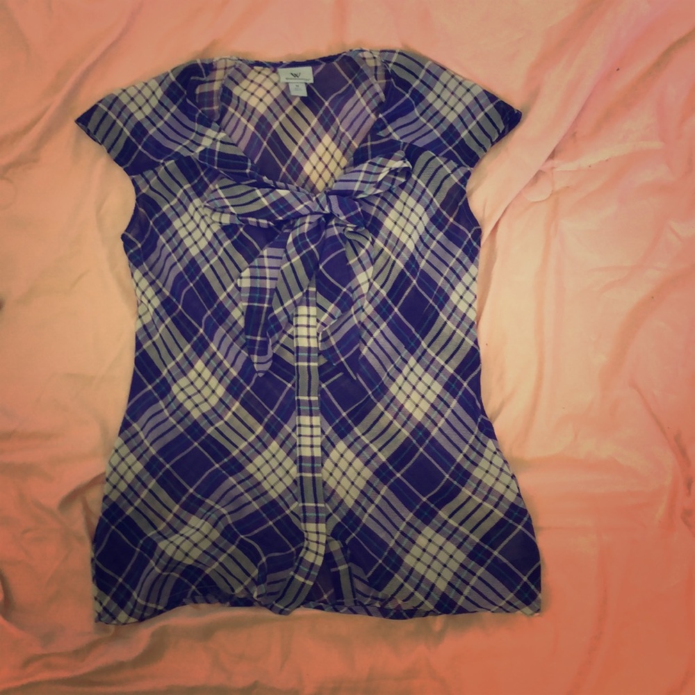 ❄️BOGO sale Lightweight plaid Worthington top